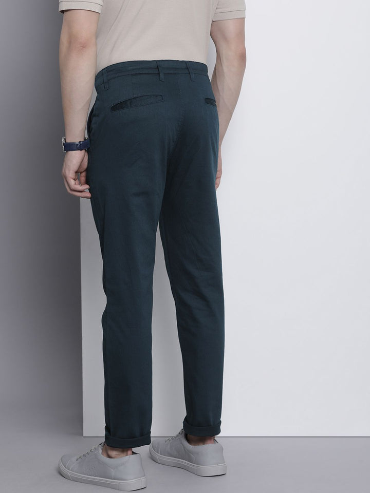 The Indian Garage Co Men Solid Slim Fit Chinos Trousers
