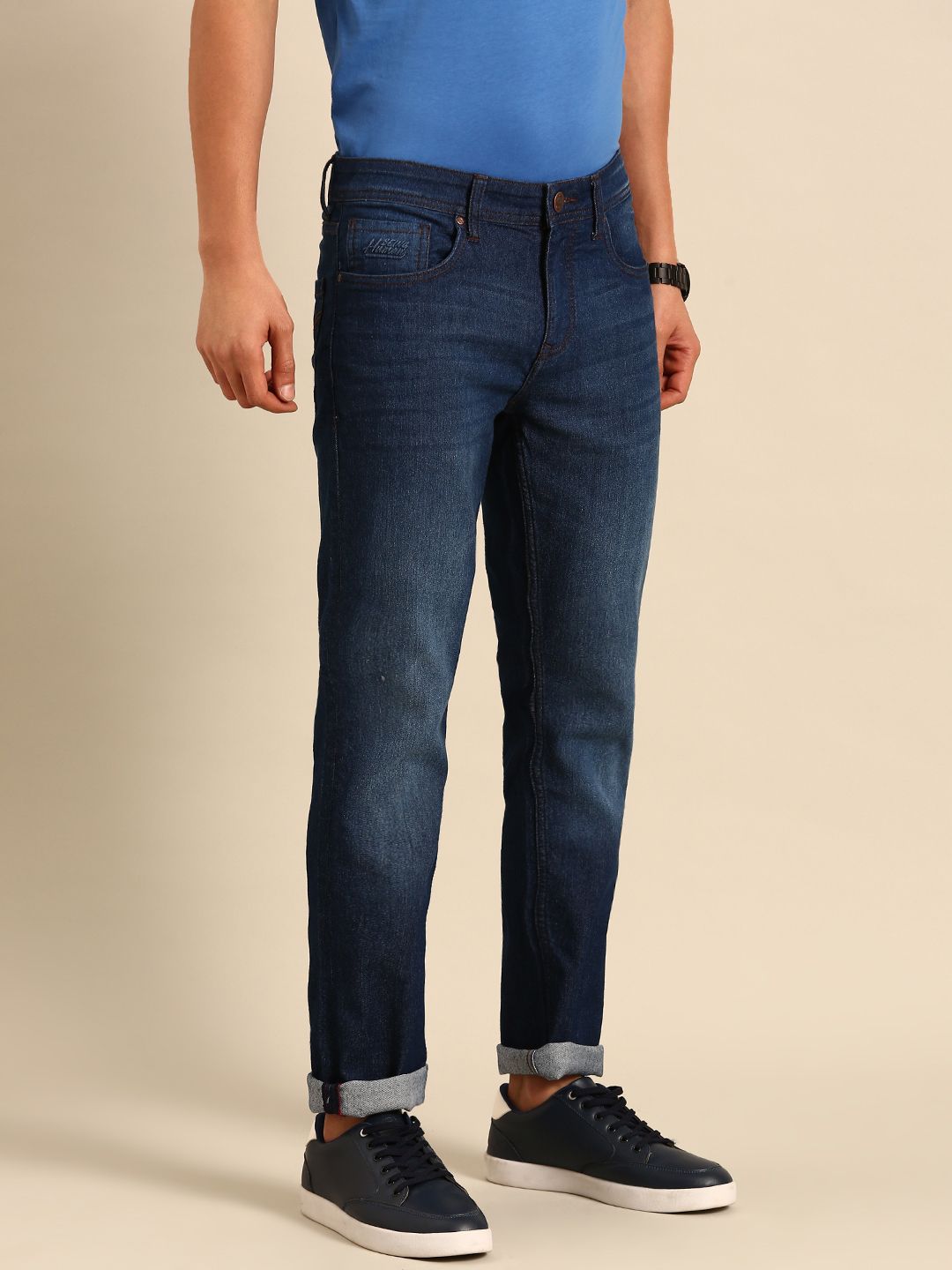 Being Human Men Slim Fit Light Fade Stretchable Mid-Rise Jeans