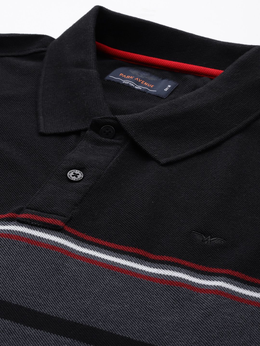Park Avenue Striped Polo Collar T-shirt