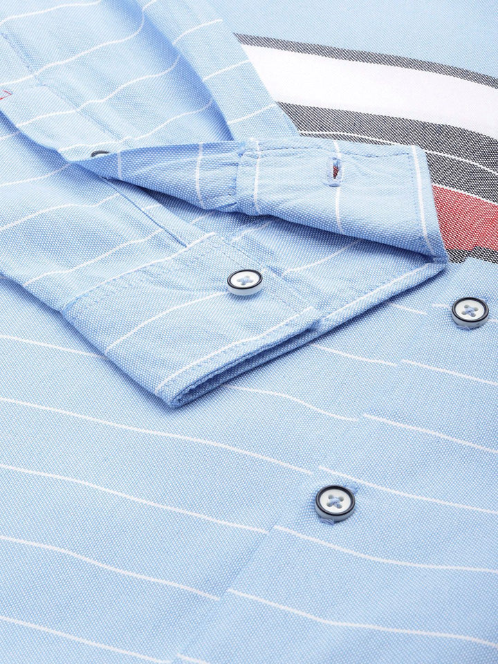 The Indian Garage Co Men Slim Fit Multi Stripes Opaque Casual Shirt
