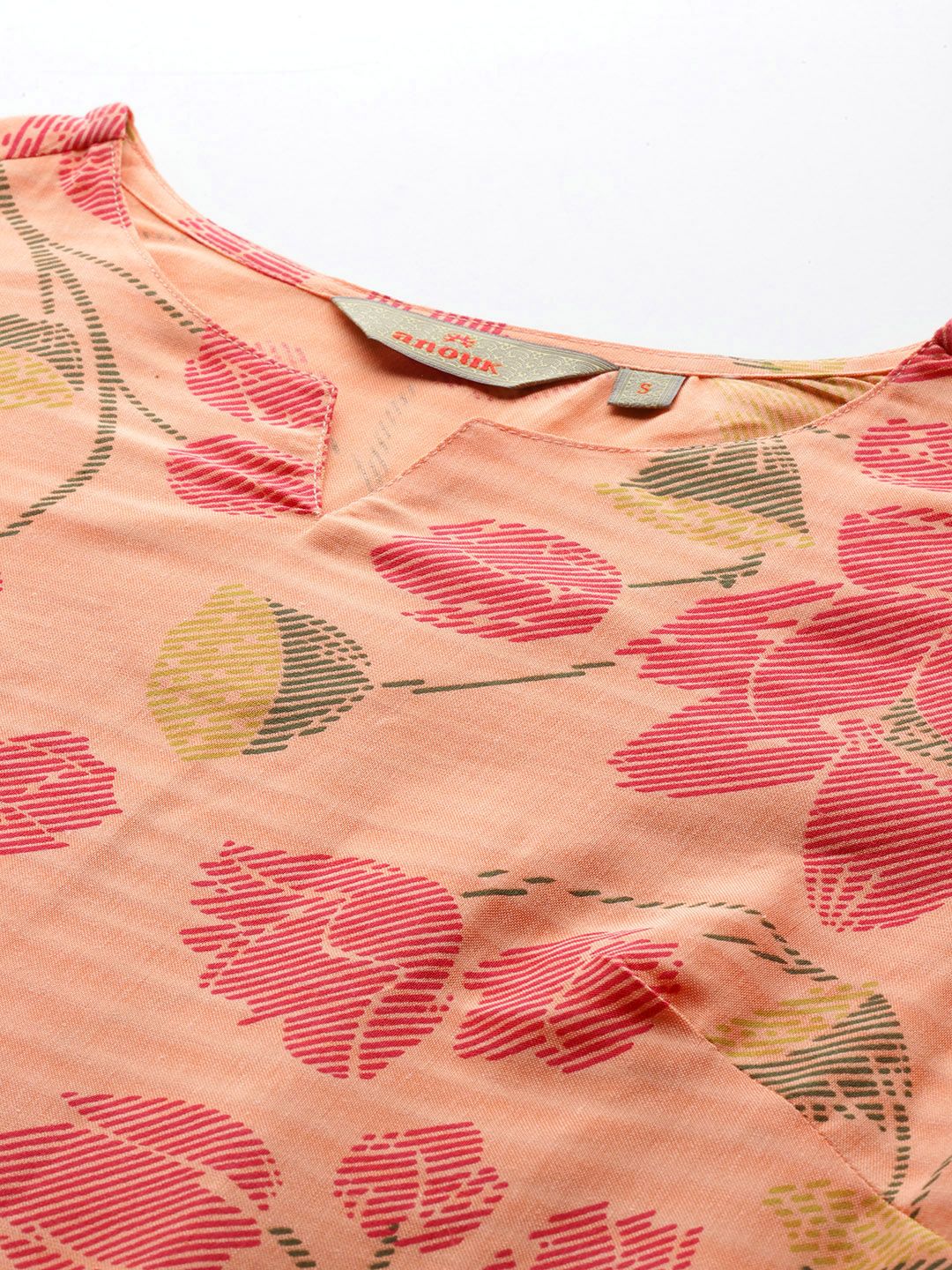 Anouk Floral Print Straight Kurta