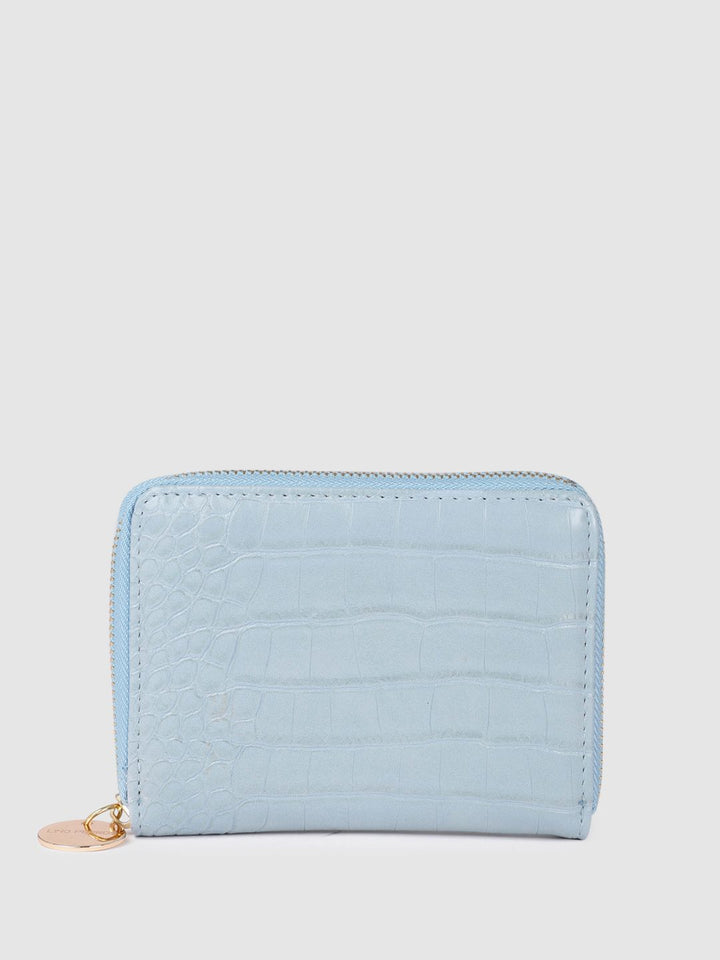 Lino Perros Women Croc & Snakeskin Textured Zip Around Wallet