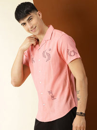 Thomas Scott Liberal Fit Abstract Printed Pure Cotton Casual Shirt