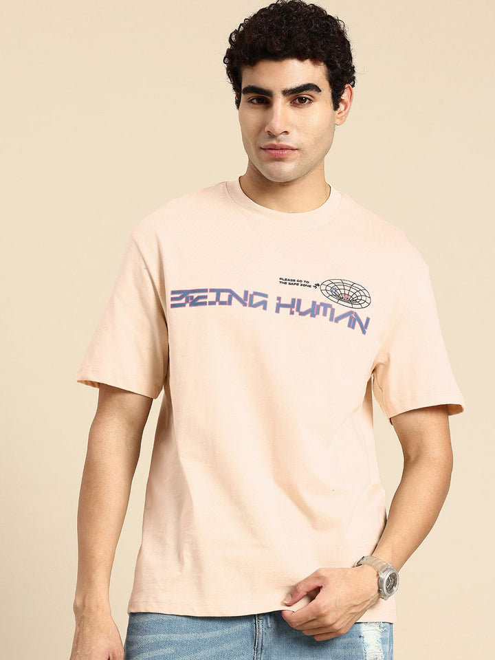 Being Human Graphic & Brand Logo Printed Pure Cotton Easy Fit T-shirt