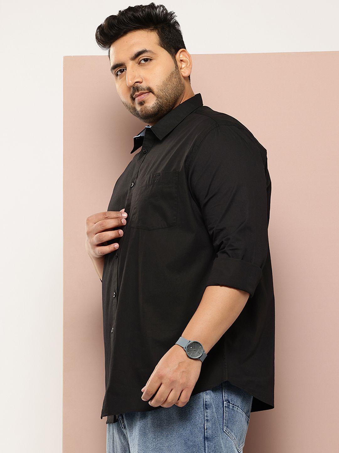 Thomas Scott Plus Size Regular Fit Button Down Collar Shirt
