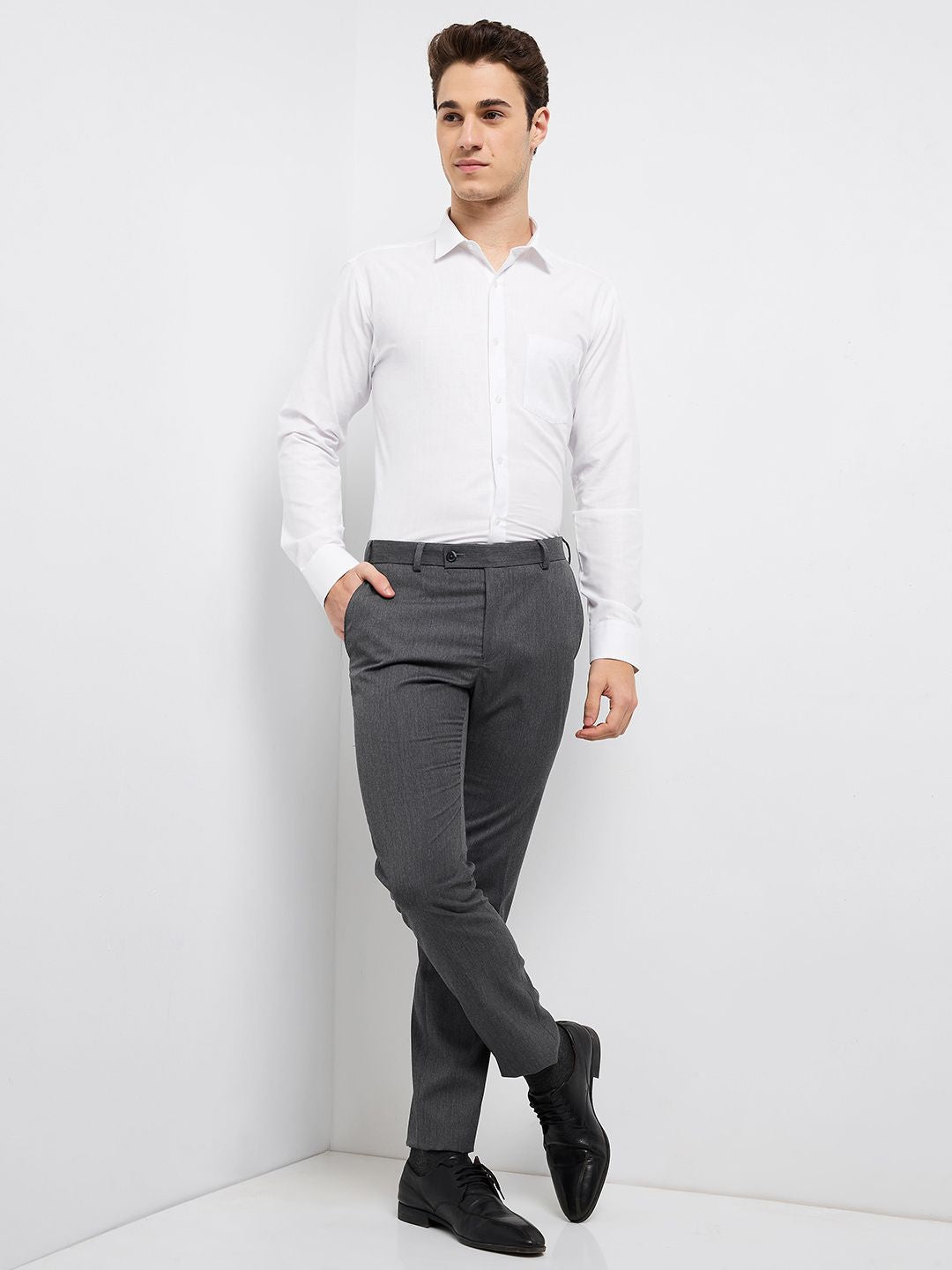 Raymond Men Slim Fit Formal Trousers