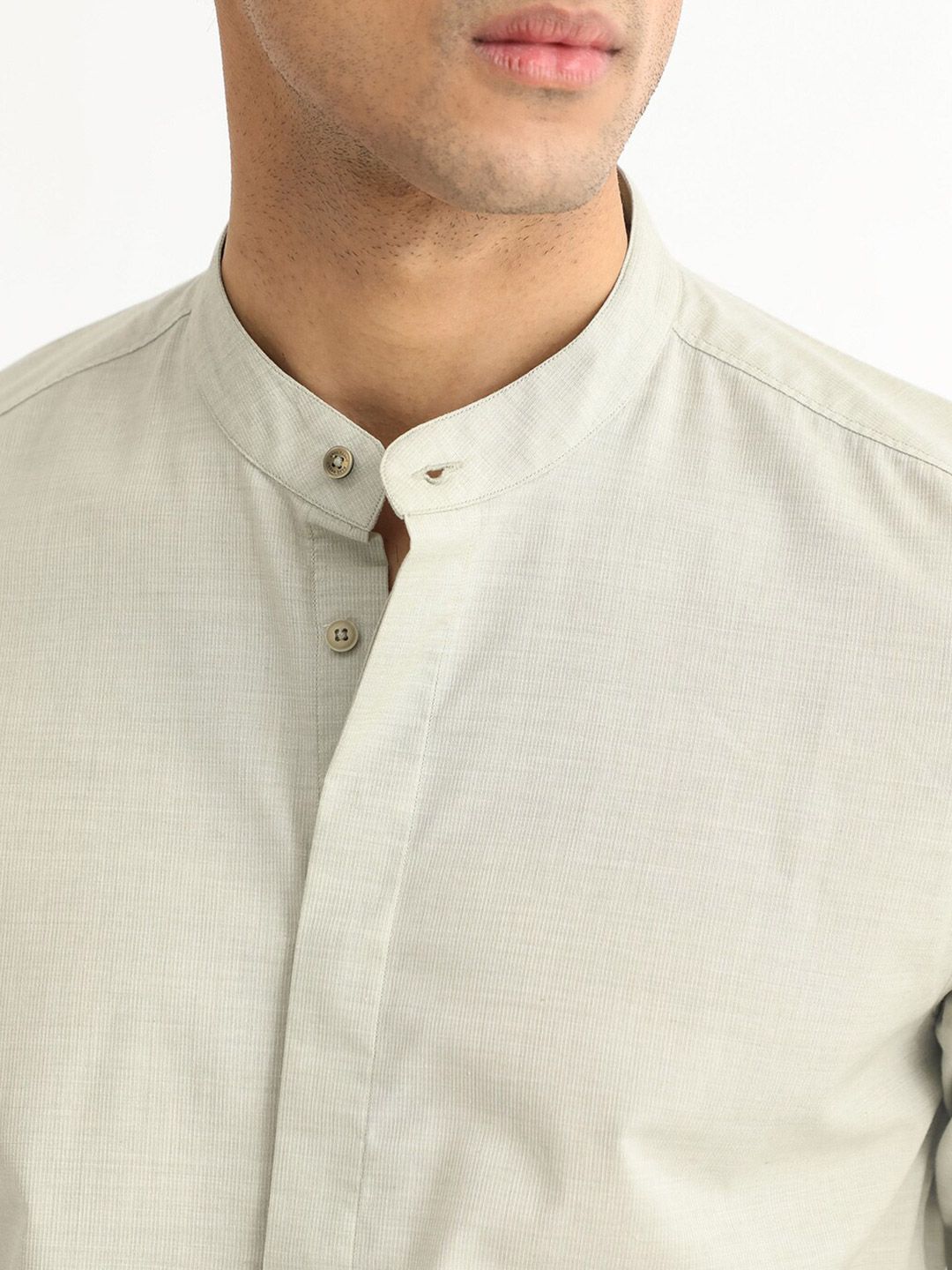 RARE RABBIT Men Cadmi Slim Fit Opaque Cotton Shirt