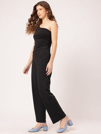 DressBerry Soft Streetwear Ruched One Shoulder Flared Leg Co-Ords