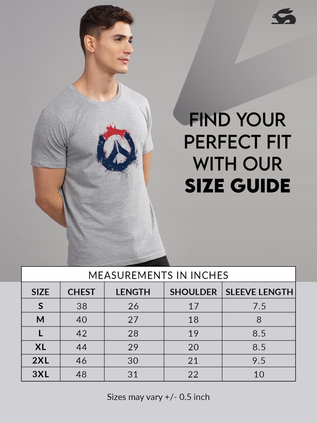 ADRO Men Grey Melange Tshirts