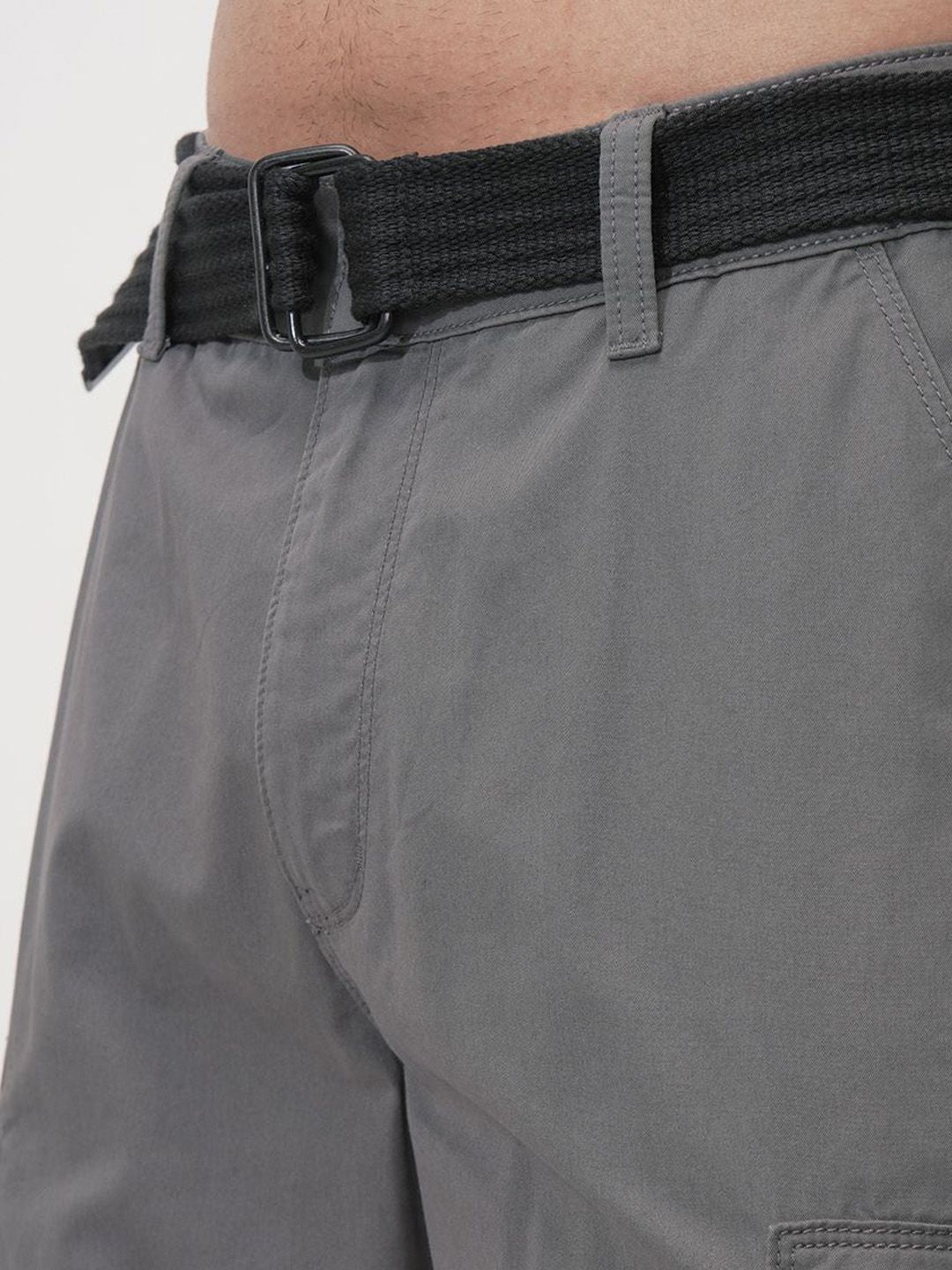 Highlander Men Regular Fit Mid-Rise Cotton Cargo Shorts
