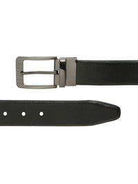 Teakwood Leathers Men Textured Leather Reversible Formal Belt