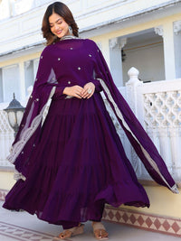 KALINI Women Ethnic Motifs Layered Kurta with Pyjamas & With Dupatta