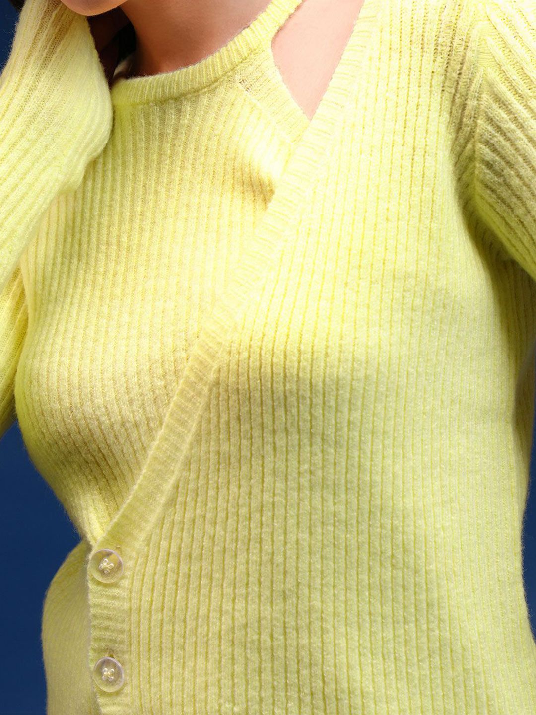 Tokyo Talkies Women Long Sleeves Front-Open Sweater