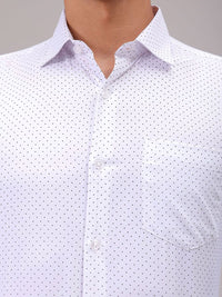 The Indian Garage Co. X Luxe Men Cutaway Collar Micro Ditsy Printed Slim Fit Formal Shirt