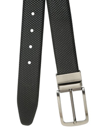 Teakwood Leathers Men Textured Leather Reversible Formal Belt
