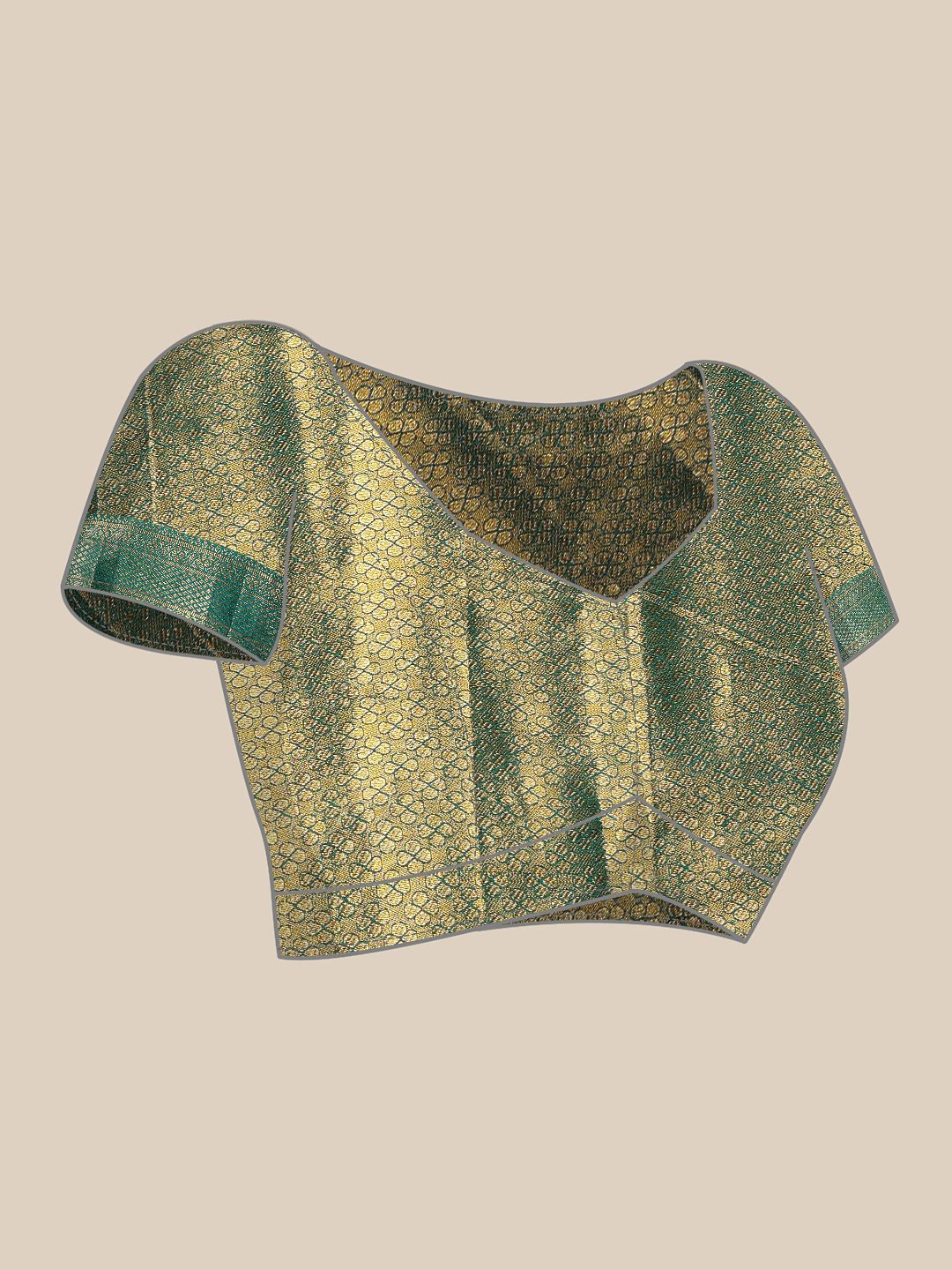 Silk Land Kanjivaram Silk Zari Woven Big Border Saree