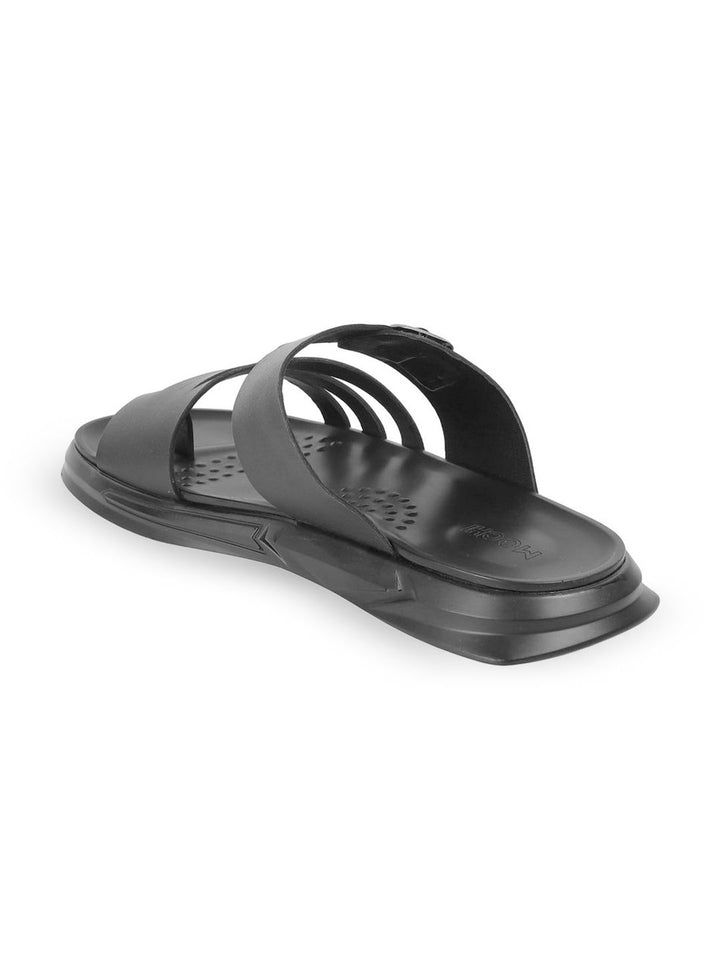 Mochi Men Leather Comfort Sandals with Buckle