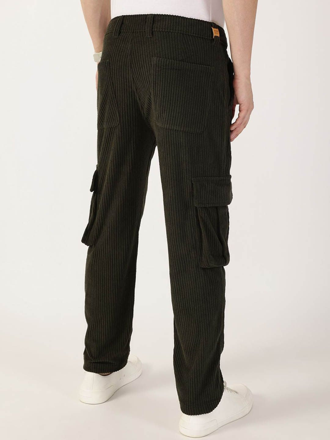 Thomas Scott Men Smart Regular Fit Corduroy Cargos