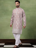 SOJANYA Men Floral Embroidered Thread Work Kurta