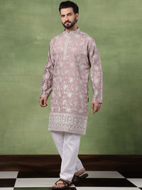 SOJANYA Men Floral Embroidered Thread Work Kurta