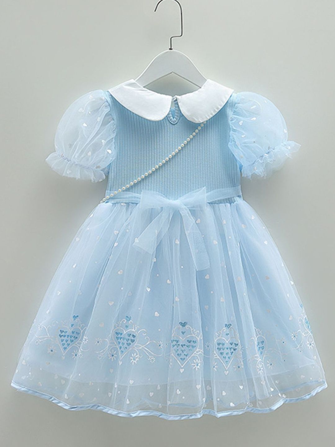 YK Kids Embellished Fit & Flare Barbie Dress