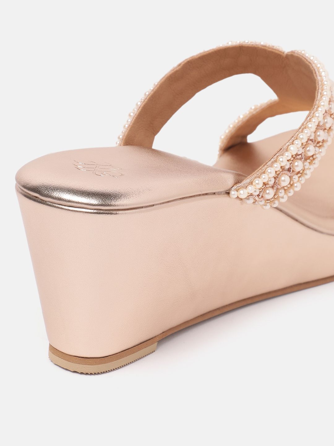 House of Pataudi Ethnic Embellished Wedge Heels
