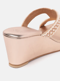 House of Pataudi Ethnic Embellished Wedge Heels