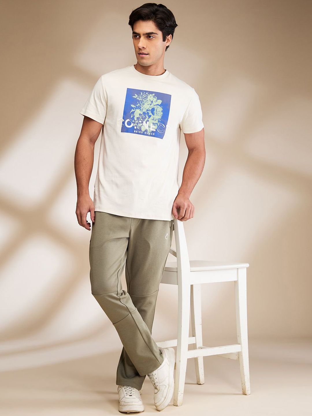 Being Human Men Mid-Rise Track Pants