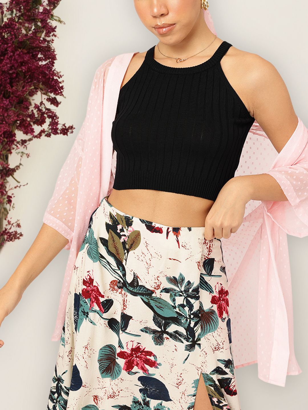 DressBerry Simply Energetic Ribbed Crop Top