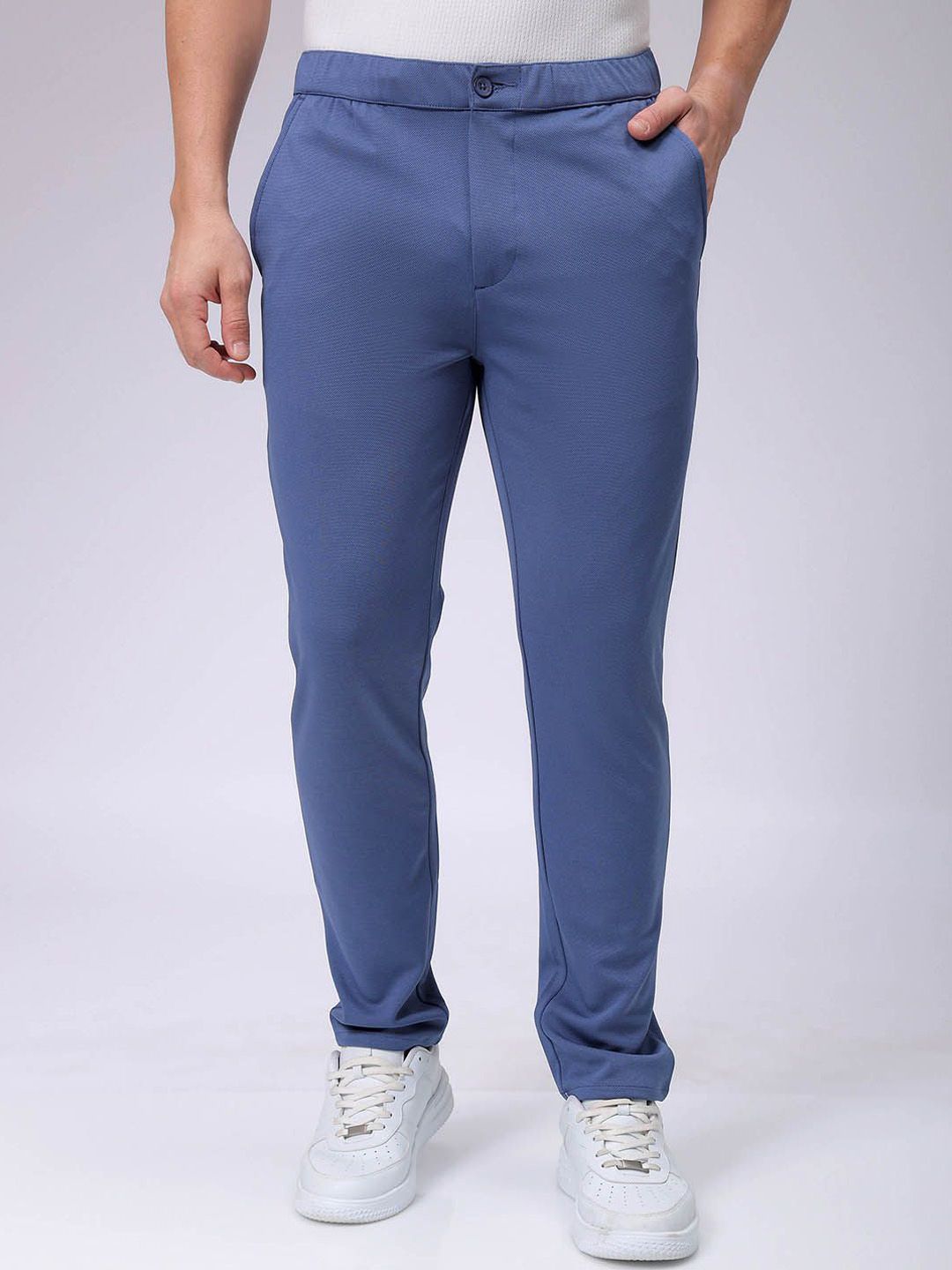 The Indian Garage Co. X Luxe Men Textured Slim Fit Trousers