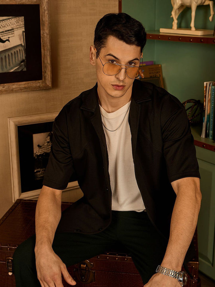 DENNISON Men Resort Wear Drop Shoulder Oversized Casual Shirt