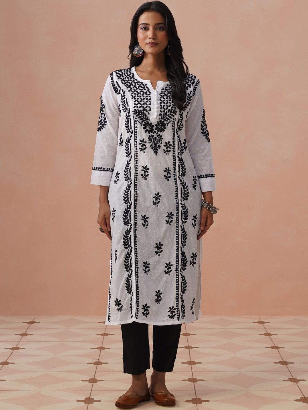 House of Chikankari Women Ethnic Motifs Embroidered Chikankari Kurta
