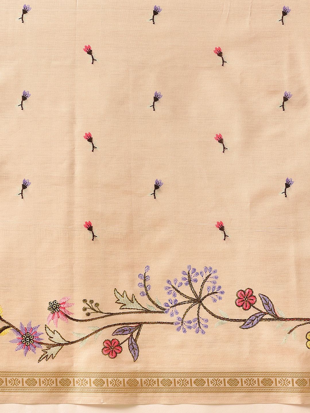 Silk Land Tussar Color Soft Silk Floral Digital Printed Saree