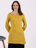 W Women Round Neck Long Sleeves Tunic