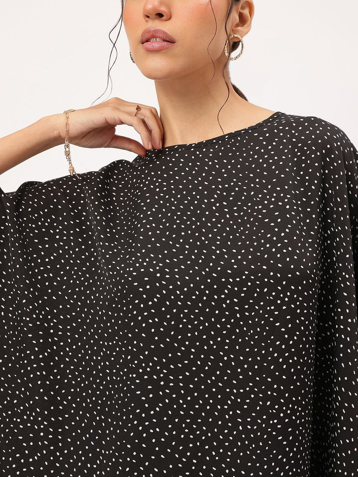 DressBerry Easy Flow Ditsy Polka Batwing Top