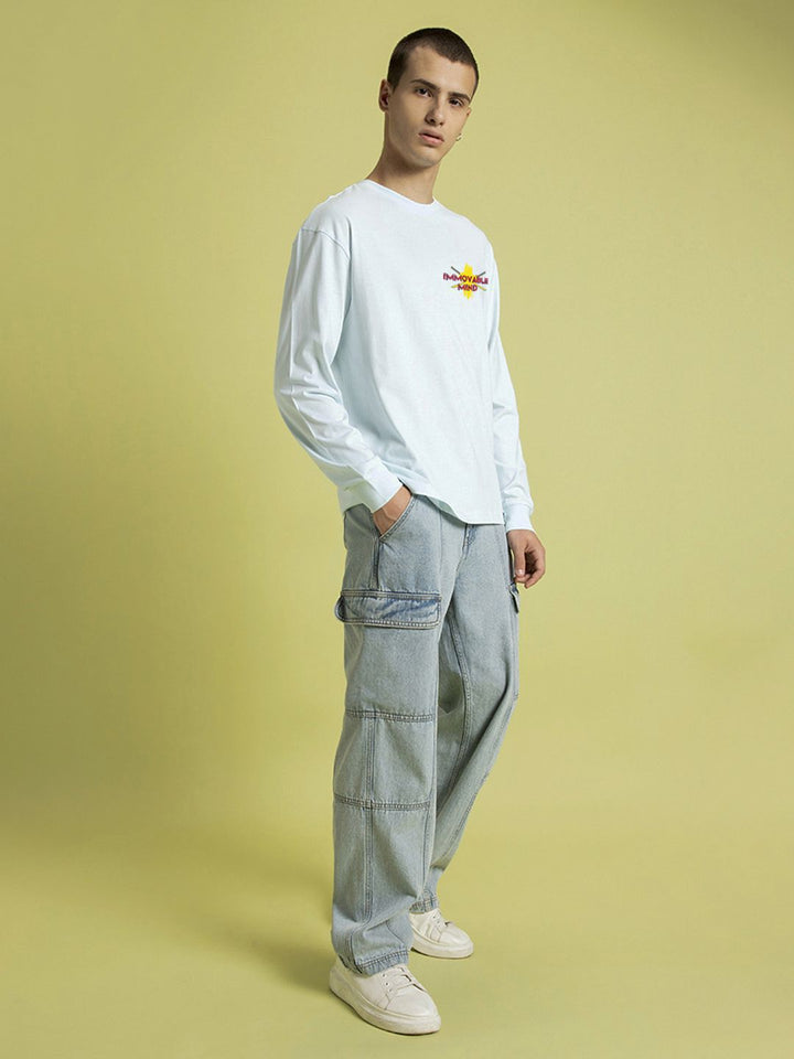 Bewakoof Men Ice Melt Akuma Graphic Printed Round Neck Pure Cotton Oversized T-shirt