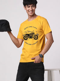 ADRO Men Graphic Printed Round Neck Cotton T-shirt