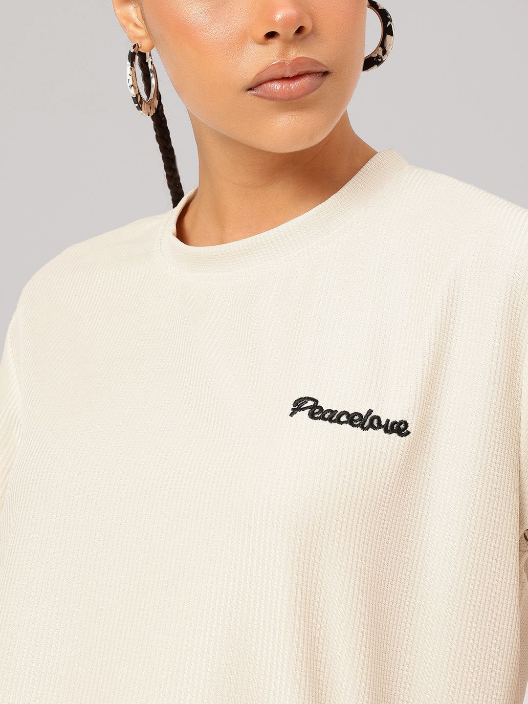 DressBerry Athleisure Vibes Textured Relaxed Fit Co-ords