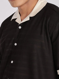 Eszett Cuban Collar Cotton Shirt