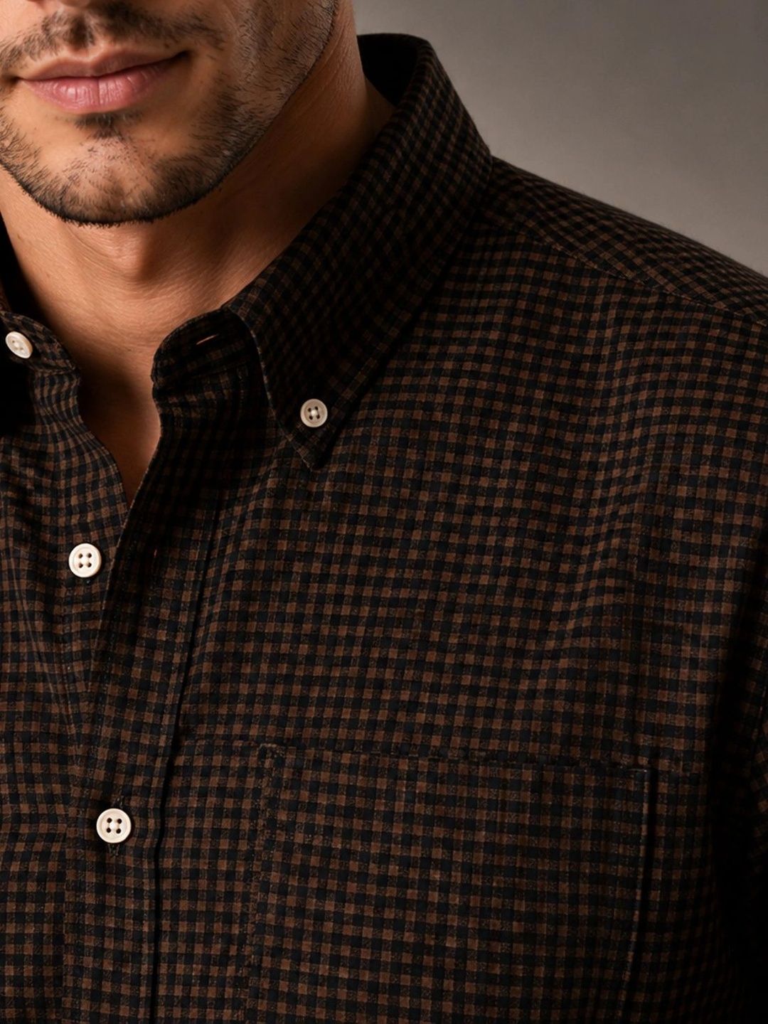 ADRO Men Standard Micro Checks Checked Casual Shirt