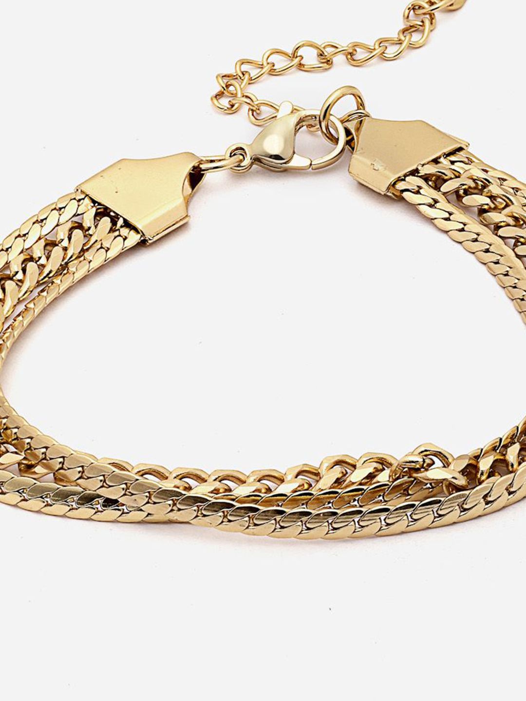 VOGUE PANASH Women Brass Gold-Plated Wraparound Bracelet