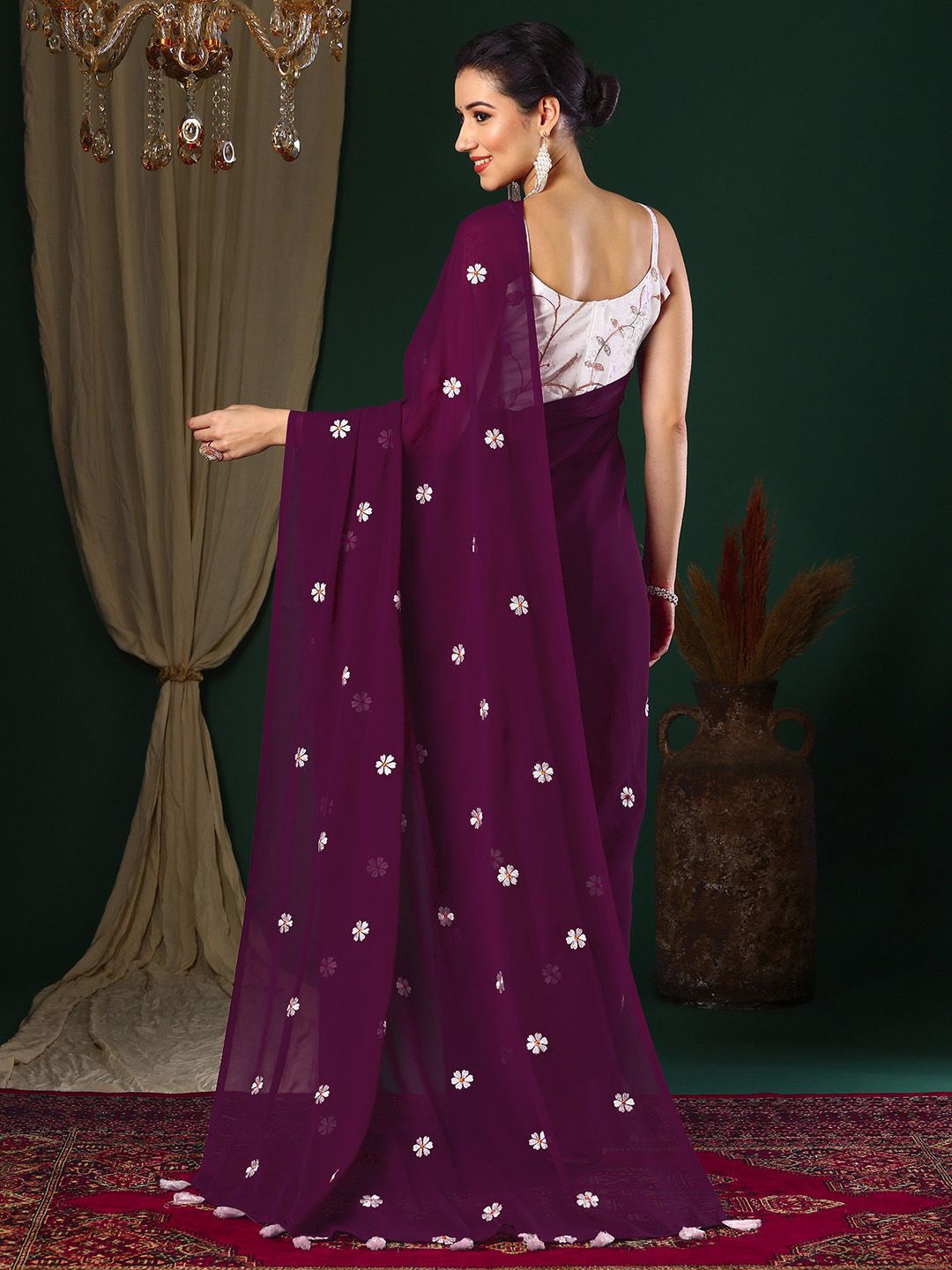 KALINI Embellished Embroidered Saree