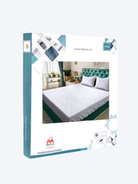 Myntra Elegant Homes White Floral 400 TC Bedsheet with 2 Pillow Covers