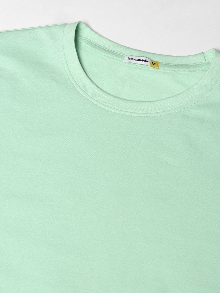Bewakoof Men Sea Green Solid T-shirt