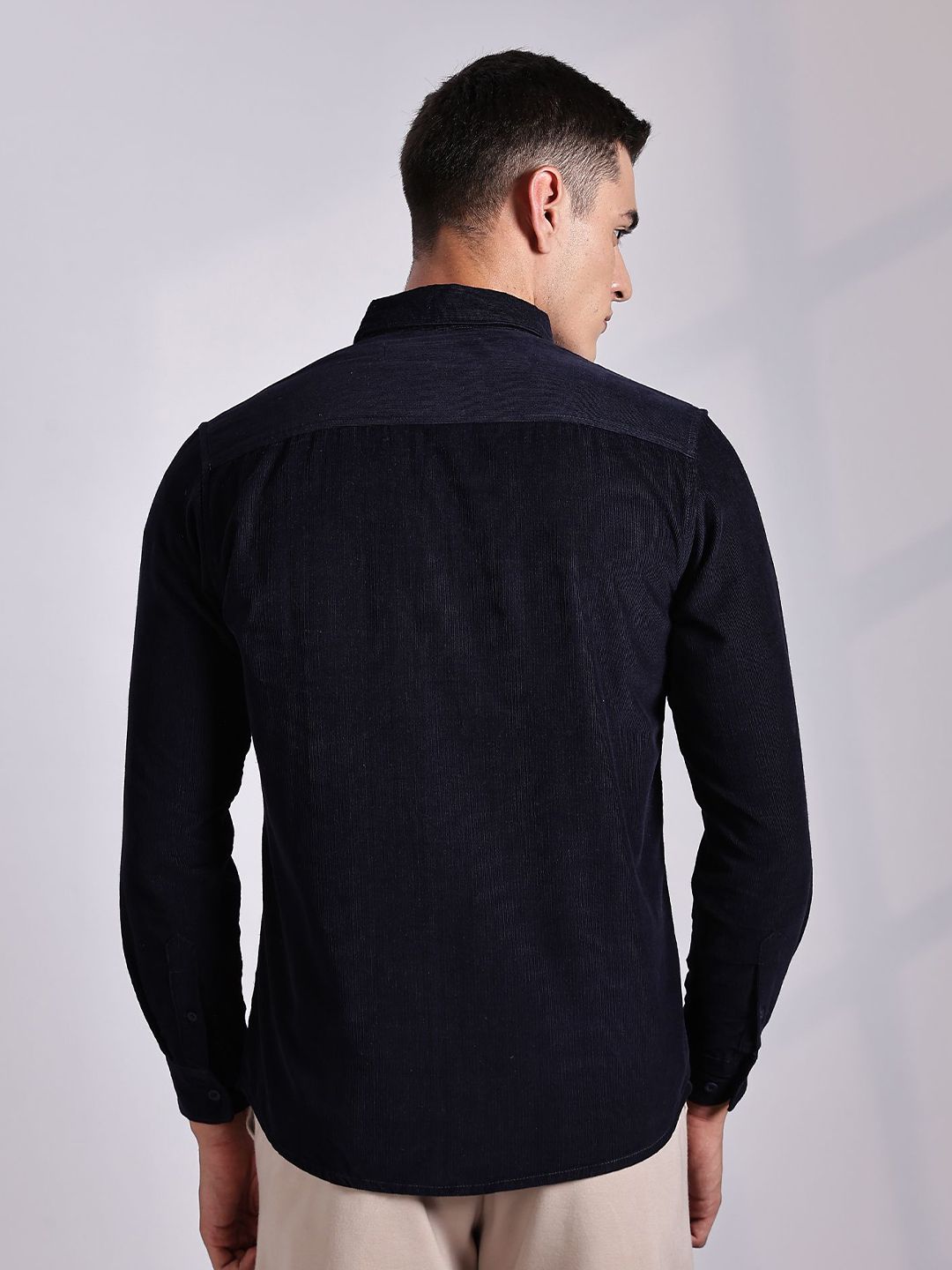 Thomas Scott Men Self Design Corduroy Cotton Shacket