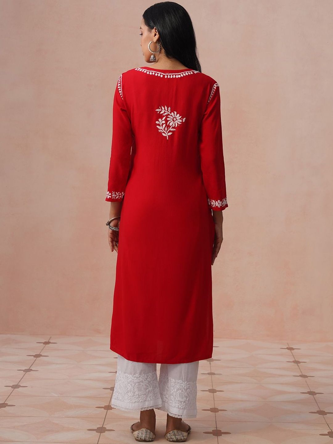 House of Chikankari Women Embroidered Chikankari Kurta