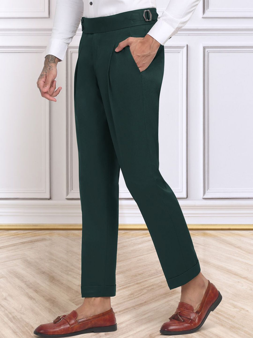 KLOTTHE Men Slim Fit Gurkha pants