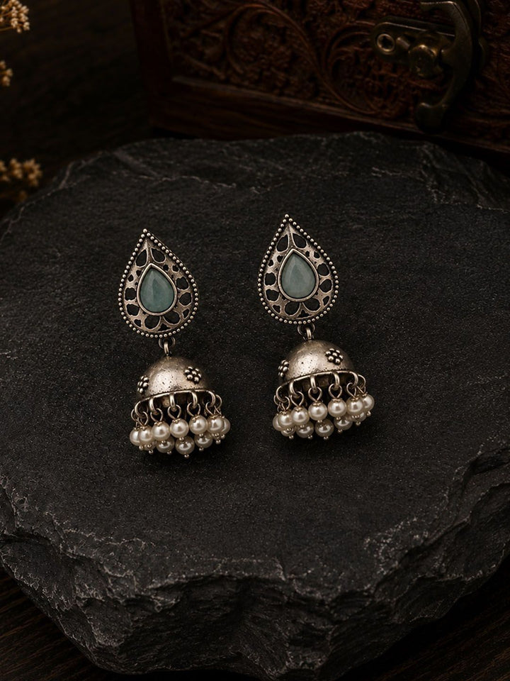 PANASH Teardrop Shaped Jhumkas Earrings