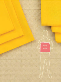 URBAN SPACE 6 Pcs Yellow Cotton Table Napkin