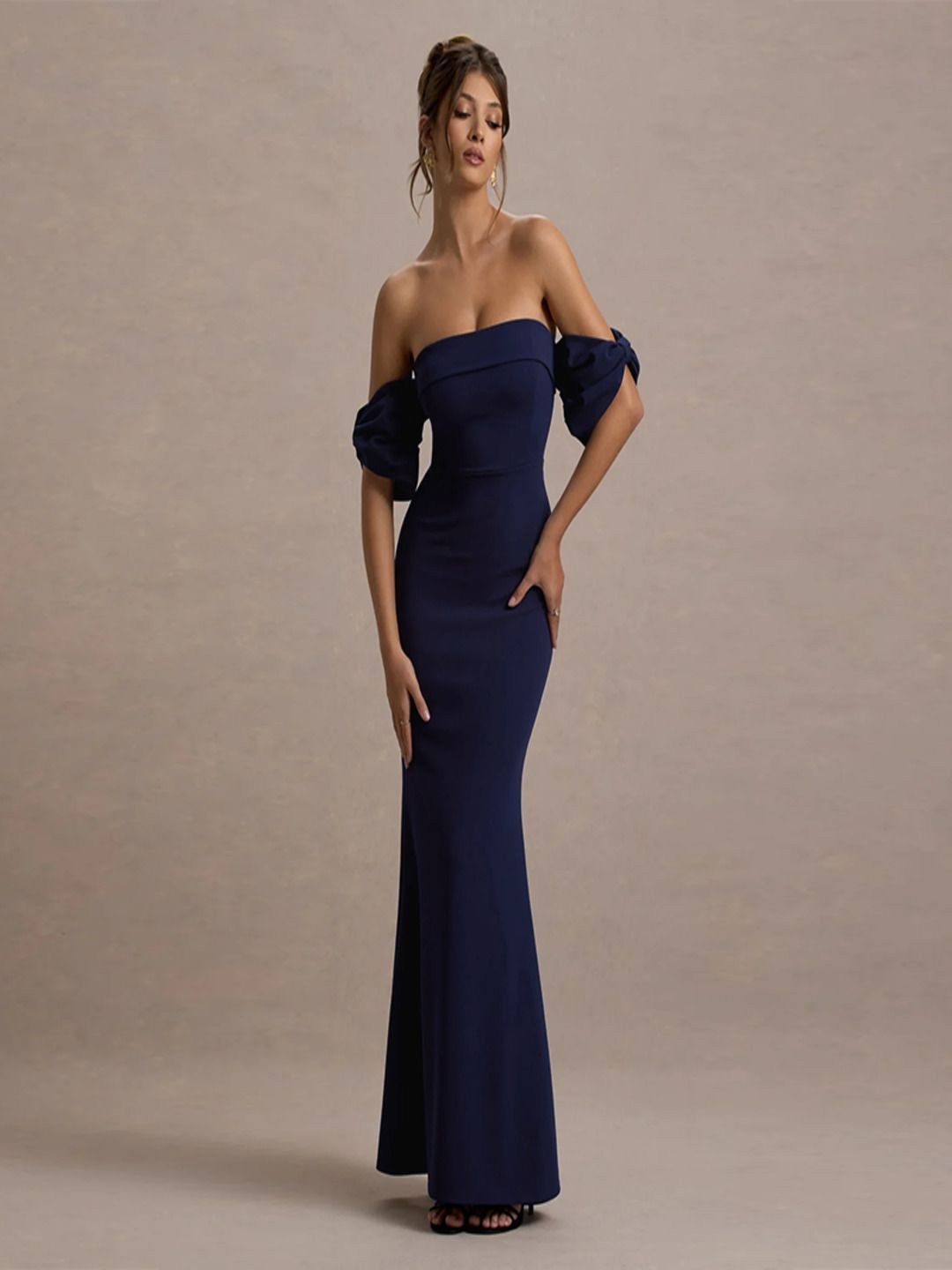 All about you Women Off-Shoulder Maxi Bodycon Dress